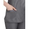 Healing Hands Women’s Scrub Top V-Neck with 2 Pockets, 2-Way Stretch, and Yoga Knit Side Panels for Slim Fit- 2245(Heather Grey)