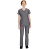 Healing Hands Women’s Scrub Top V-Neck with 2 Pockets, 2-Way Stretch, and Yoga Knit Side Panels for Slim Fit- 2245(Heather Grey)