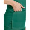 Healing Hands Women’s Scrub Top V-Neck with 2 Pockets, 2-Way Stretch, and Yoga Knit Side Panels for Slim Fit- 2245(Hunter)