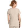 Healing Hands Women’s Scrub Top V-Neck with 2 Pockets, 2-Way Stretch, and Yoga Knit Side Panels for Slim Fit- 2245(Khaki)