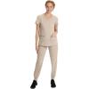 Healing Hands Women’s Scrub Top V-Neck with 2 Pockets, 2-Way Stretch, and Yoga Knit Side Panels for Slim Fit- 2245(Khaki)