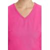 Healing Hands Women’s Scrub Top V-Neck with 2 Pockets, 2-Way Stretch, and Yoga Knit Side Panels for Slim Fit- 2245(Shocking Pink)