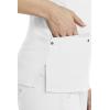 Healing Hands Women’s Scrub Top V-Neck with 2 Pockets, 2-Way Stretch, and Yoga Knit Side Panels for Slim Fit- 2245(White)