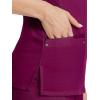 Healing Hands Women’s Scrub Top V-Neck with 2 Pockets, 2-Way Stretch, and Yoga Knit Side Panels for Slim Fit- 2245(Wine)