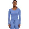 Healing Hands Women’s Underscrub Soft Knit Melissa Longsleeve Scrub Tee with Breathable & Easy Care Fabric 5047(Ceil – 2 Pack)