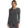 Healing Hands Women’s Underscrub Soft Knit Melissa Longsleeve Scrub Tee with Breathable & Easy Care Fabric 5047(Charcoal – 2 Pack)