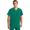 Healing Hands Men’s Scrub Top Justin V-Neck Modern Fit with Chest & Sleeve Pocket, Easy Care Stretch Fabric 2330(Hunter)