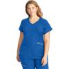 Healing Hands Womens Scrub Top 3 Pocket V-Neck Lightweight Breathable Fabric Scrub Tops for Women HH360 2284 Serena(Royal)