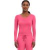 Healing Hands Women’s Underscrub Soft Knit Melissa Longsleeve Scrub Tee with Breathable & Easy Care Fabric 5047(Carnation Pink)