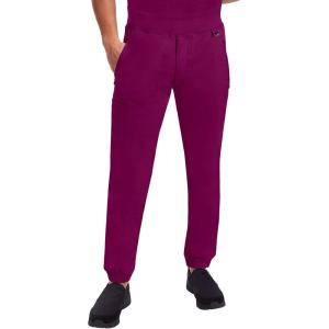 Healing Hands Men’s Scrub Jogger Pants Dante with 4 Pockets, 2-Way Stretch, and Durable Fabric 9301(Wine)