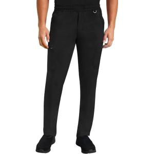 Healing Hands Scrub Pants for Men Daniel Utility Bottoms with 6 Pockets, 2-Way Stretch and Durable Fabric 9300(Black)
