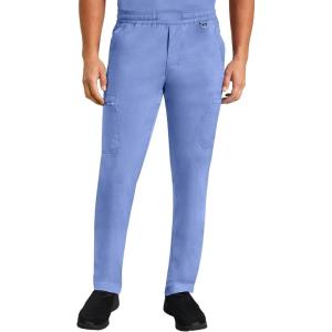 Healing Hands Scrub Pants for Men Daniel Utility Bottoms with 6 Pockets, 2-Way Stretch and Durable Fabric 9300(Ceil)