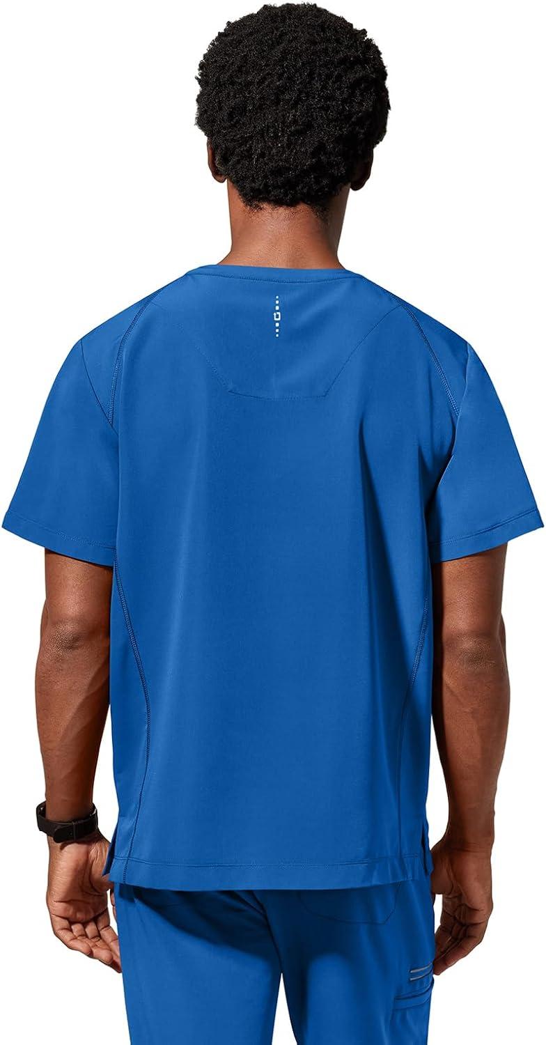 imageHealing Hands Mens Scrub Top Steven Top with 3 Pockets Moisture Wicking 360 Stretch amp Recycled Fibers 2382Royal