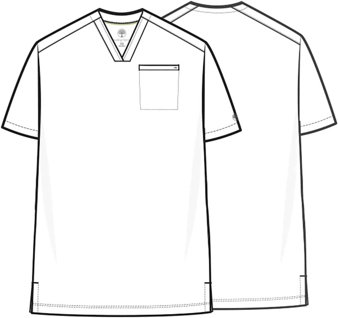 imageHealing Hands Mens Scrub Top VNeck with 1 Pocket amp 360 Stretch Fabric HH758Warm Sunrise