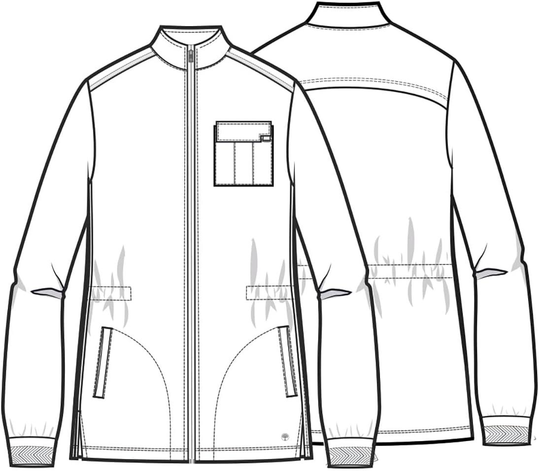 imageHealing Hands Scrub Jacket for Men Zip Front Utility Jacket with 4 Pockets HH361Olive