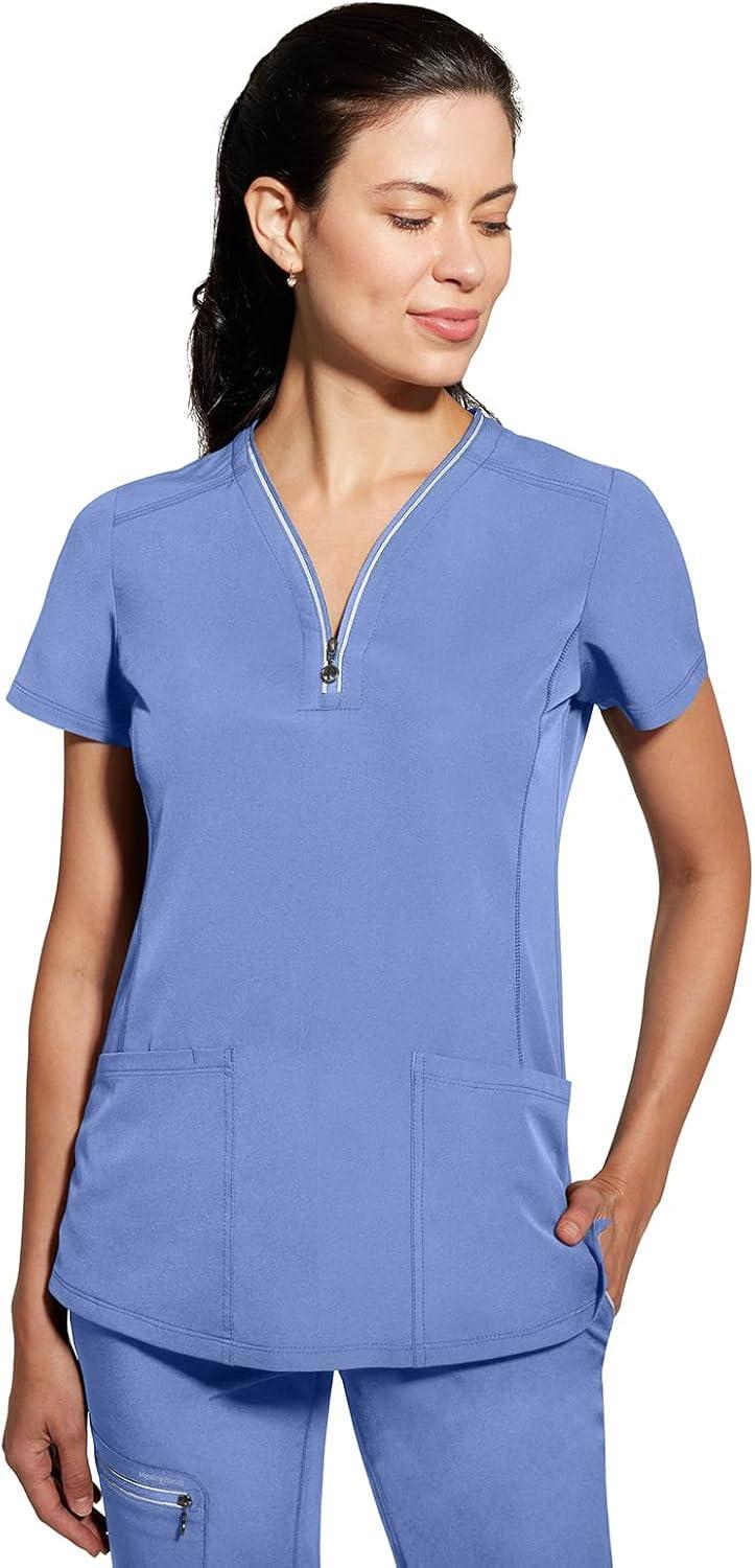 imageHealing Hands Scrub Top for Women Sonia Top with 3 Pockets Moisture Wicking 360 Stretch amp Recycled Fibers 2274Ceil