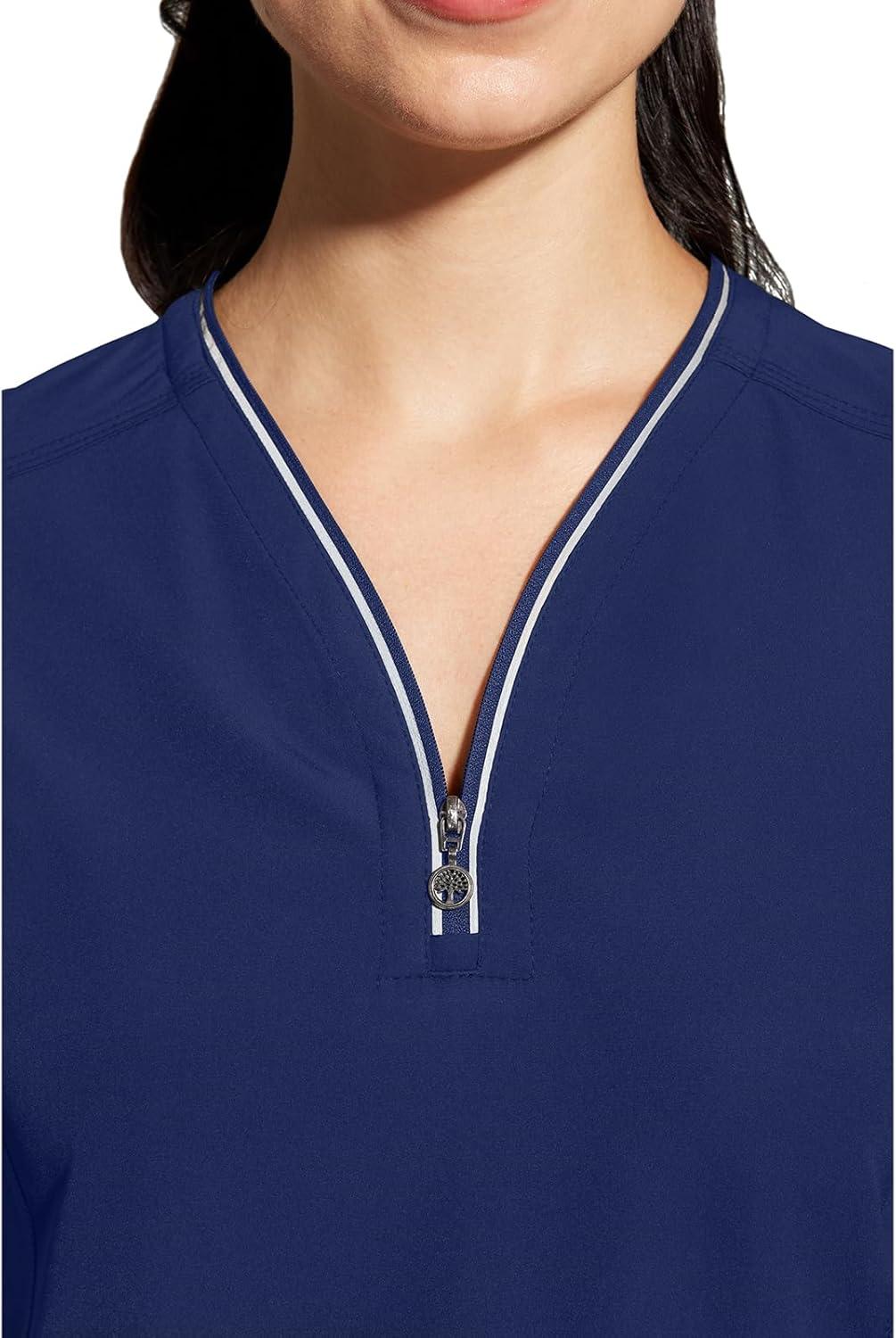 imageHealing Hands Scrub Top for Women Sonia Top with 3 Pockets Moisture Wicking 360 Stretch amp Recycled Fibers 2274Navy