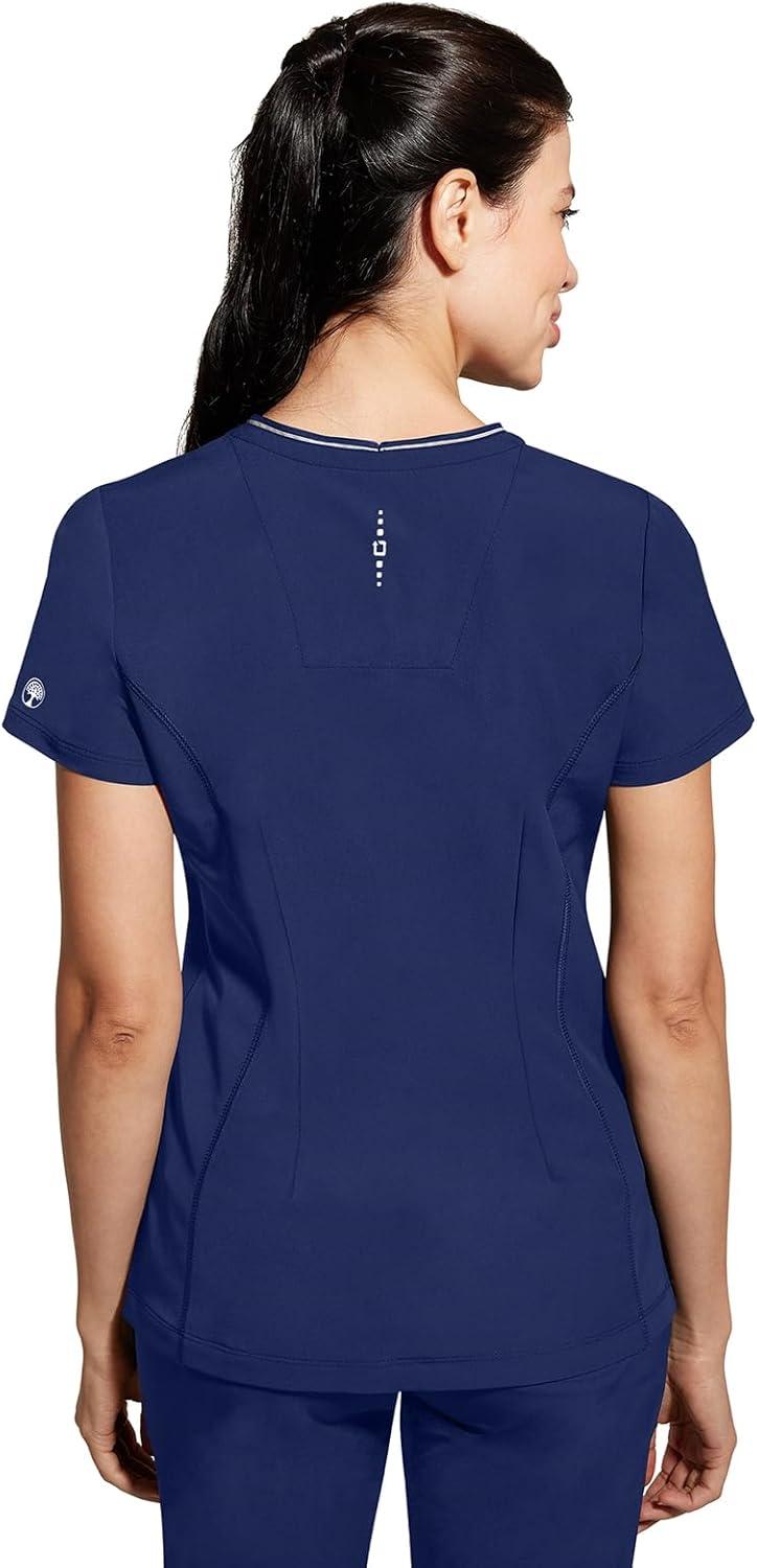 imageHealing Hands Scrub Top for Women Sonia Top with 3 Pockets Moisture Wicking 360 Stretch amp Recycled Fibers 2274Navy