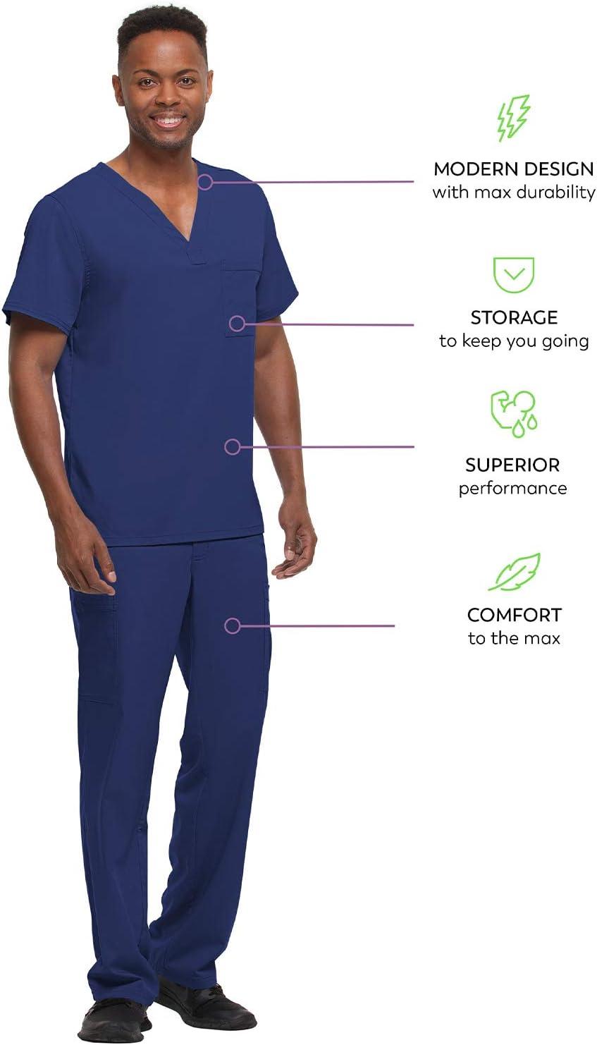imageHealing Hands Scrubs for Men Top Blue Label One Pocket Mens Scrub Top Lightweight Fabric 2223 James