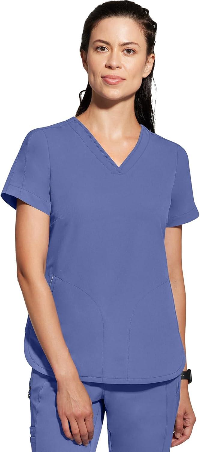 imageHealing Hands Womens Medical Scrub Top Skyler with 2 Pockets Moisture Wicking 360 Stretch amp Recycled Fiber 2285Ceil