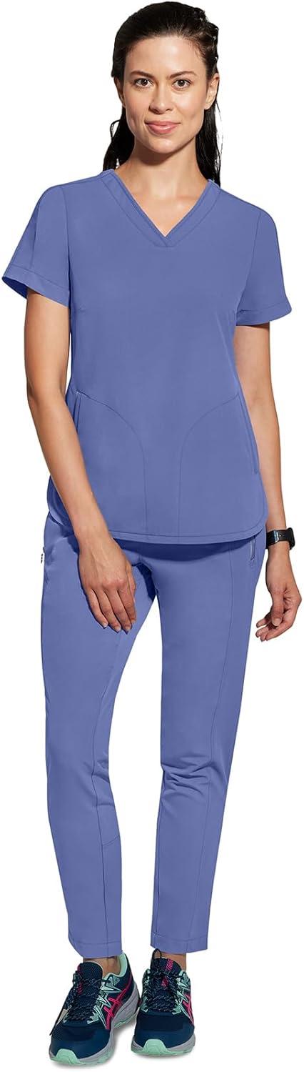 imageHealing Hands Womens Medical Scrub Top Skyler with 2 Pockets Moisture Wicking 360 Stretch amp Recycled Fiber 2285Ceil