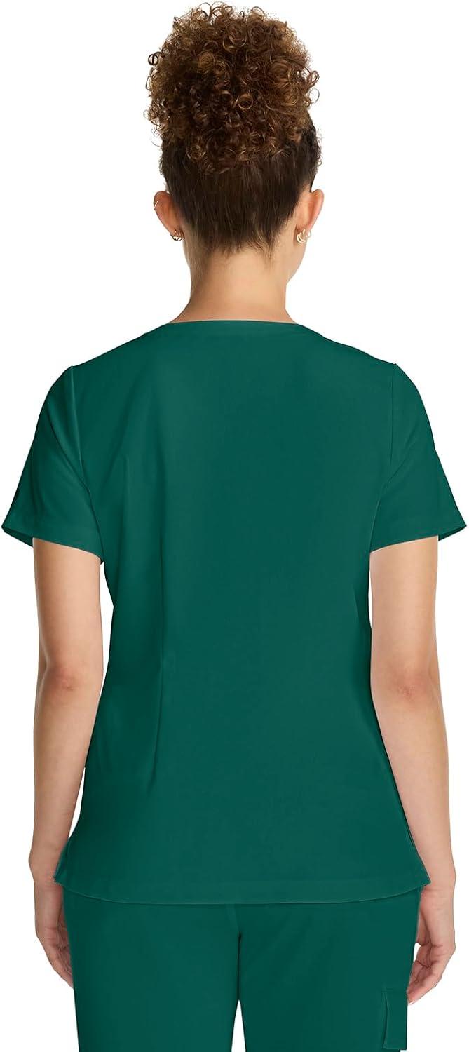 imageHealing Hands Womens Tops VNeck Scrub Top Tuckin with Welt Chest Pocket HH755Hunter