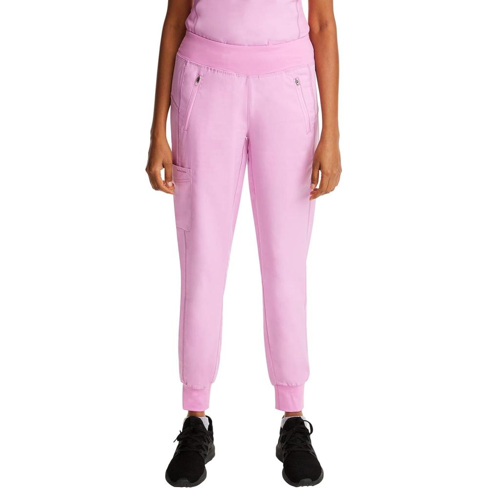 imageHealing Hands Womens Scrub Jogger Pant Tara with 6 Pockets Durable 2Way Stretch and Easy Care Fabric 9233Taffy Pink