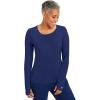 Healing Hands Mackenzie Women’s Underscrub, Long Sleeve Tee with Thumbholes, Modern Fit Undershirt- 5051(Black / Navy / Wine – 3 Pack)