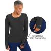Healing Hands Mackenzie Women’s Underscrub, Long Sleeve Tee with Thumbholes, Modern Fit Undershirt- 5051(Black / White / Navy – 3 Pack)