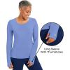 Healing Hands Mackenzie Women’s Underscrub, Long Sleeve Tee with Thumbholes, Modern Fit Undershirt- 5051(Ciel – 2 Pack)