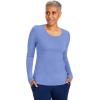Healing Hands Mackenzie Women’s Underscrub, Long Sleeve Tee with Thumbholes, Modern Fit Undershirt- 5051(Ciel – 3 Pack)