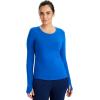 Healing Hands Mackenzie Women’s Underscrub, Long Sleeve Tee with Thumbholes, Modern Fit Undershirt- 5051(Royal – 2 Pack)
