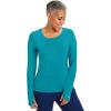 Healing Hands Mackenzie Women’s Underscrub, Long Sleeve Tee with Thumbholes, Modern Fit Undershirt- 5051(Teal – 2 Pack)