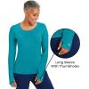 Healing Hands Mackenzie Women’s Underscrub, Long Sleeve Tee with Thumbholes, Modern Fit Undershirt- 5051(Teal / Wine / Black – 3 Pack)