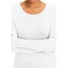 Healing Hands Mackenzie Women’s Underscrub, Long Sleeve Tee with Thumbholes, Modern Fit Undershirt- 5051(White – 3 Pack)