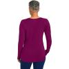 Healing Hands Mackenzie Women’s Underscrub, Long Sleeve Tee with Thumbholes, Modern Fit Undershirt- 5051(Wine)
