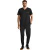 Healing Hands Men’s Medical Scrub Top Spencer with 1 Pocket, Moisture Wicking, 360° Stretch & Recycled Fibers – 2381(Black)