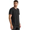 Healing Hands Men’s Medical Scrub Top Spencer with 1 Pocket, Moisture Wicking, 360° Stretch & Recycled Fibers – 2381(Black)