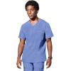 Healing Hands Men’s Medical Scrub Top Spencer with 1 Pocket, Moisture Wicking, 360° Stretch & Recycled Fibers – 2381(Ceil)
