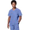 Healing Hands Men’s Medical Scrub Top Spencer with 1 Pocket, Moisture Wicking, 360° Stretch & Recycled Fibers – 2381(Ceil)
