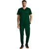 Healing Hands Men’s Medical Scrub Top Spencer with 1 Pocket, Moisture Wicking, 360° Stretch & Recycled Fibers – 2381(Dark Pine)