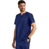 Healing Hands Men’s Medical Scrub Top Spencer with 1 Pocket, Moisture Wicking, 360° Stretch & Recycled Fibers – 2381(Navy)
