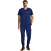 Healing Hands Men’s Medical Scrub Top Spencer with 1 Pocket, Moisture Wicking, 360° Stretch & Recycled Fibers – 2381(Navy)