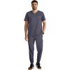 Healing Hands Men’s Medical Scrub Top Spencer with 1 Pocket, Moisture Wicking, 360° Stretch & Recycled Fibers – 2381(Pewter)