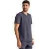 Healing Hands Men’s Medical Scrub Top Spencer with 1 Pocket, Moisture Wicking, 360° Stretch & Recycled Fibers – 2381(Pewter)