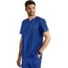 Healing Hands Men’s Medical Scrub Top Spencer with 1 Pocket, Moisture Wicking, 360° Stretch & Recycled Fibers – 2381(Royal)