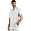 Healing Hands Men’s Medical Scrub Top Spencer with 1 Pocket, Moisture Wicking, 360° Stretch & Recycled Fibers – 2381(Silver Stone)