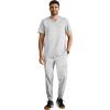 Healing Hands Men’s Medical Scrub Top Spencer with 1 Pocket, Moisture Wicking, 360° Stretch & Recycled Fibers – 2381(Silver Stone)