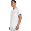 Healing Hands Men’s Medical Scrub Top Spencer with 1 Pocket, Moisture Wicking, 360° Stretch & Recycled Fibers – 2381(White)