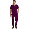 Healing Hands Men’s Medical Scrub Top Spencer with 1 Pocket, Moisture Wicking, 360° Stretch & Recycled Fibers – 2381(Wine)